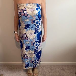 Zara strapless midi dress